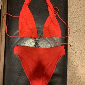 Frankies red Julianne top and Jenna bottom